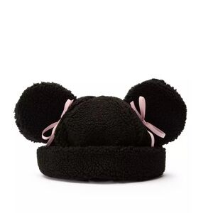 Disney Minnie Mouse Fleece Beanie with Pink Bow